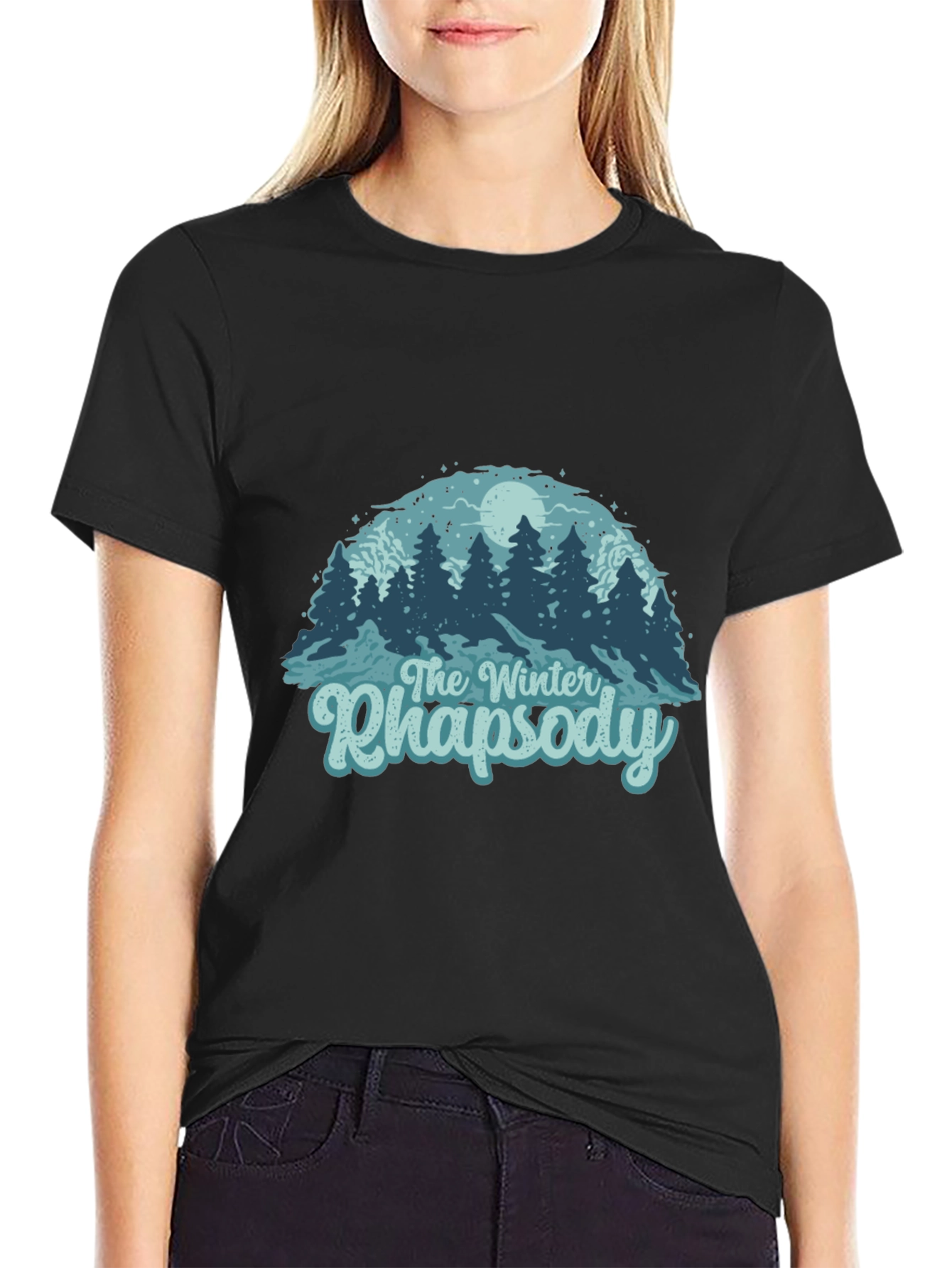 Camiseta Negra Rapsodia Invernal para Hombre