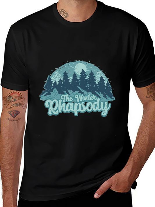 Camiseta Negra Rapsodia Invernal para Hombre
