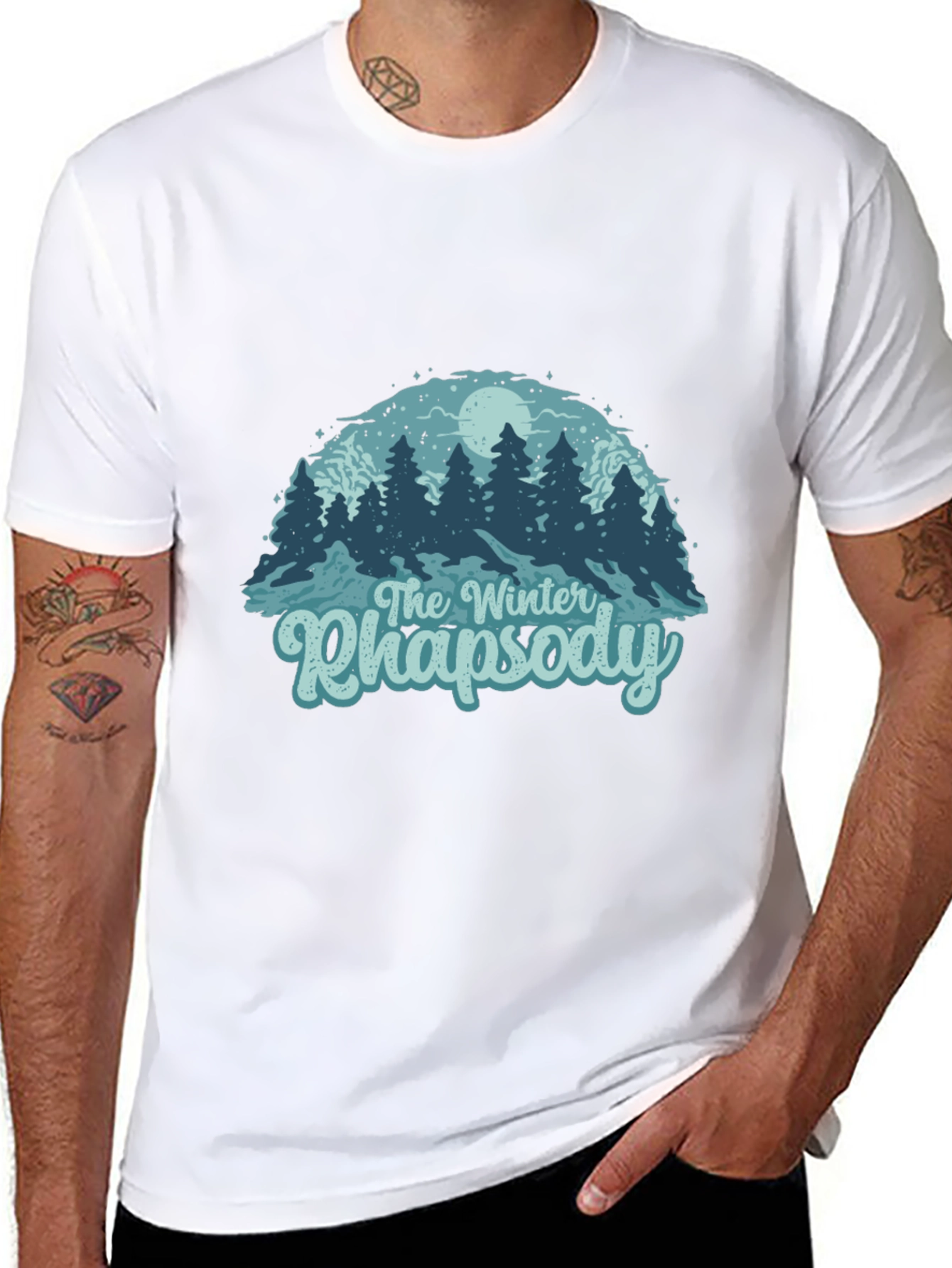 Camiseta Negra Rapsodia Invernal para Hombre