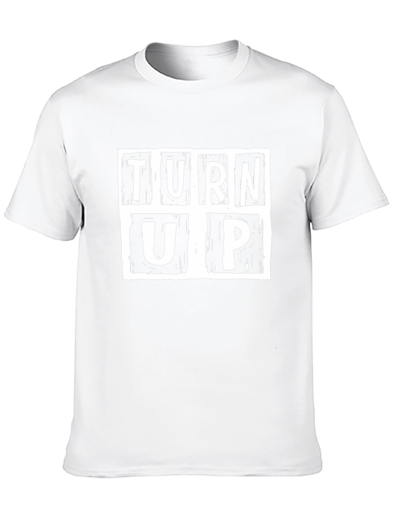 Camiseta Negra Turn Up Estampada