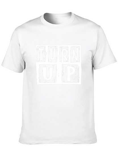 Camiseta Negra Turn Up Estampada