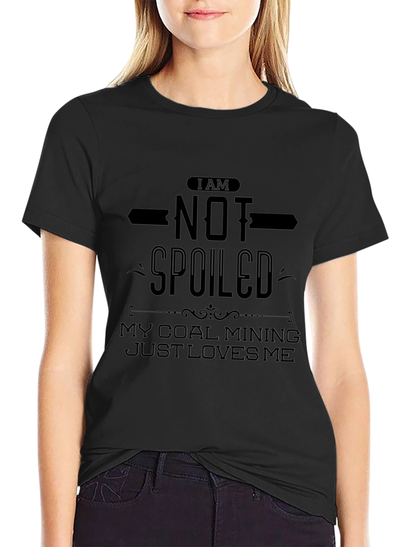 Camiseta Negra: No Soy Consentido ¡Amo La Minería!