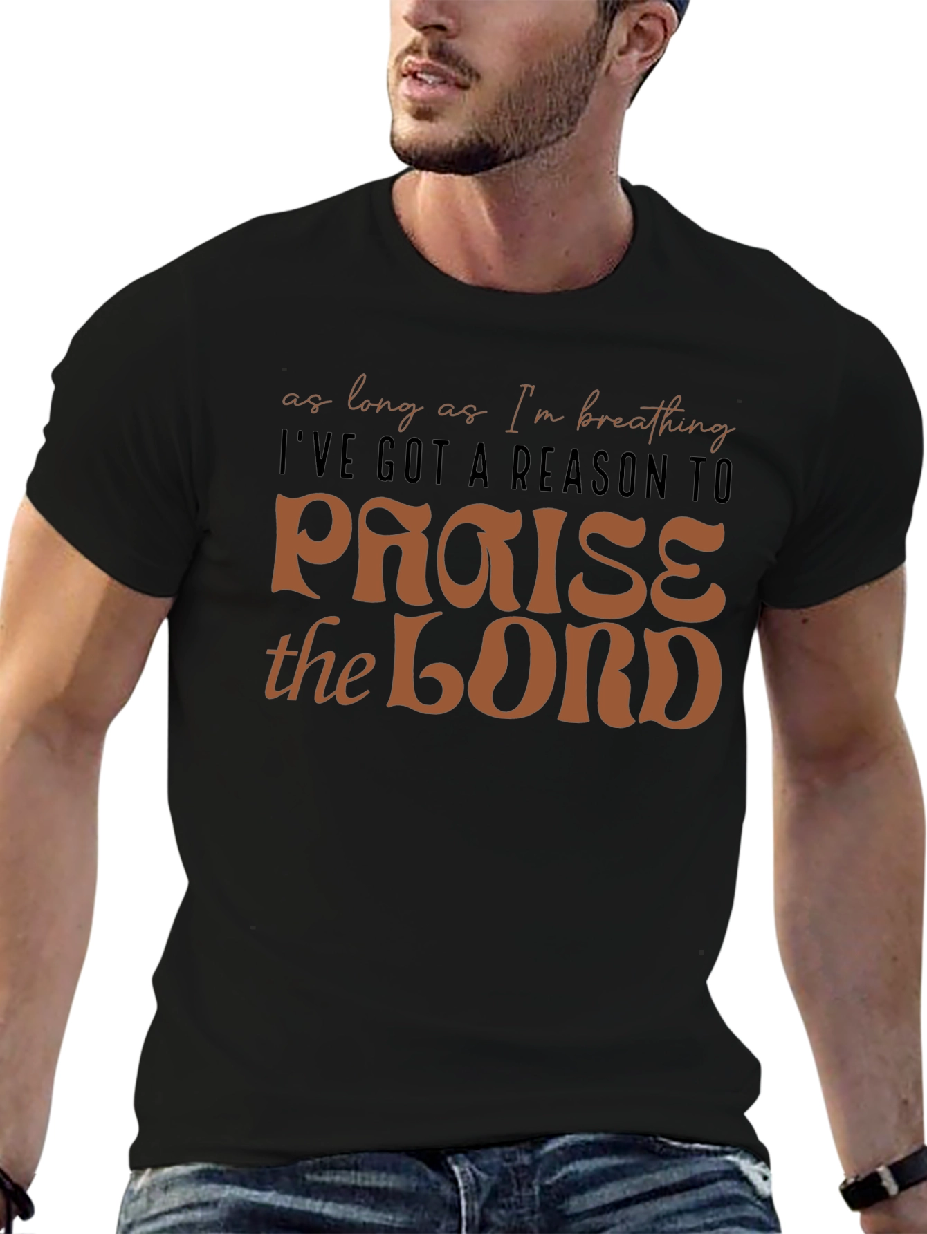 Camiseta Negra Cristiana: Alabanza al Señor