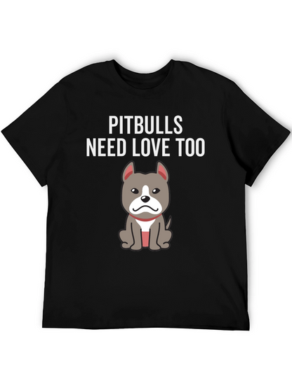 Camiseta Negra Pitbulls Need Love Too