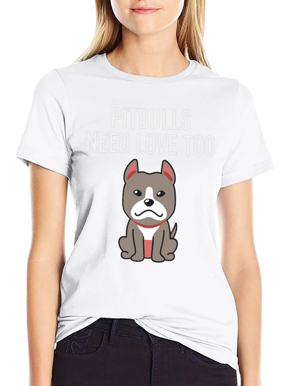 Camiseta Negra Pitbulls Need Love Too