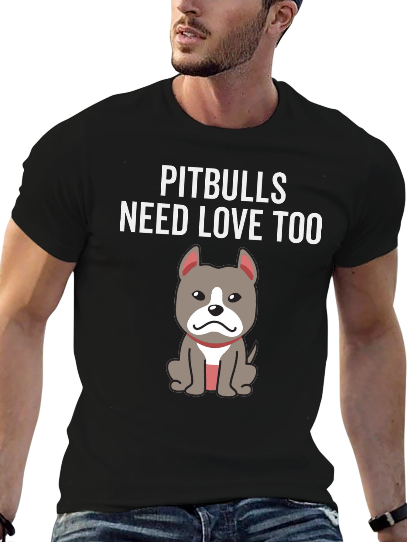 Camiseta Negra Pitbulls Need Love Too