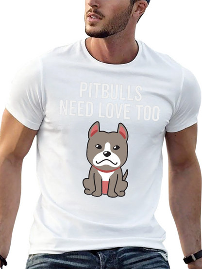 Camiseta Negra Pitbulls Need Love Too