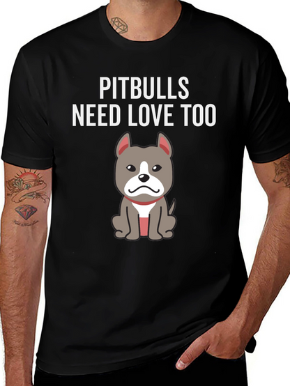 Camiseta Negra Pitbulls Need Love Too