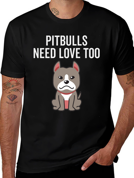 Camiseta Negra Pitbulls Need Love Too