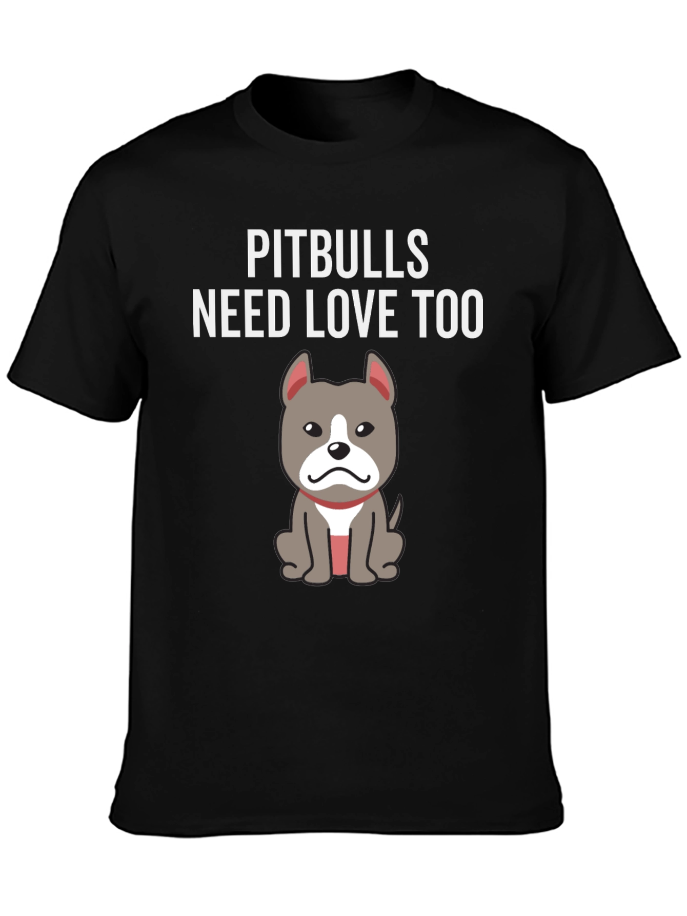 Camiseta Negra Pitbulls Need Love Too