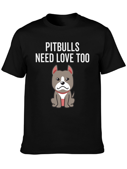 Camiseta Negra Pitbulls Need Love Too