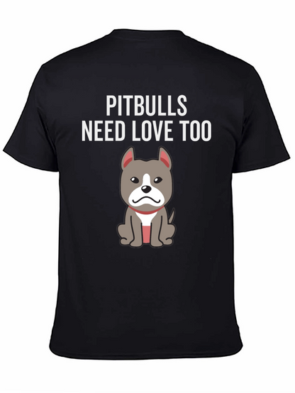 Camiseta Negra Pitbulls Need Love Too