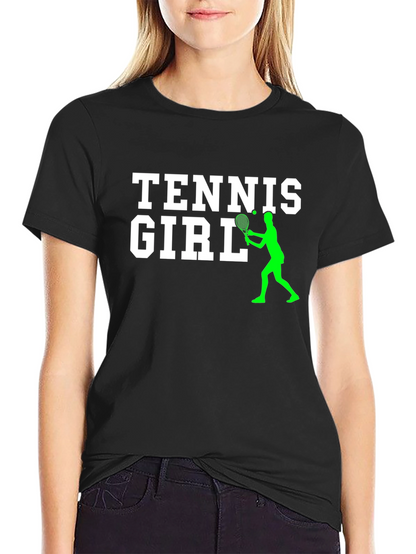 Camiseta Negra Tennis Girl