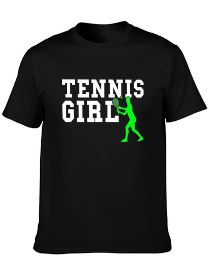 Camiseta Negra Tennis Girl