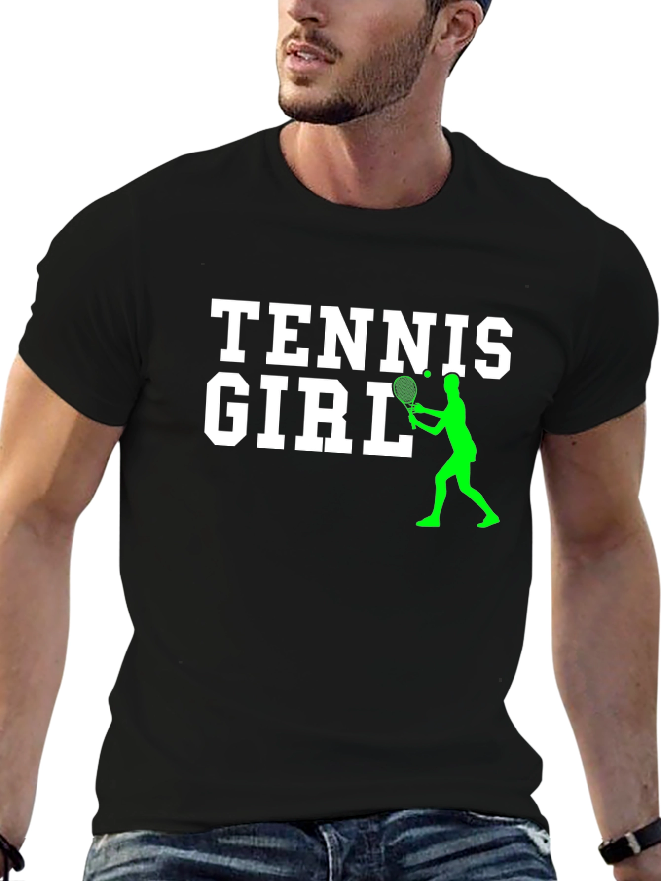 Camiseta Negra Tennis Girl