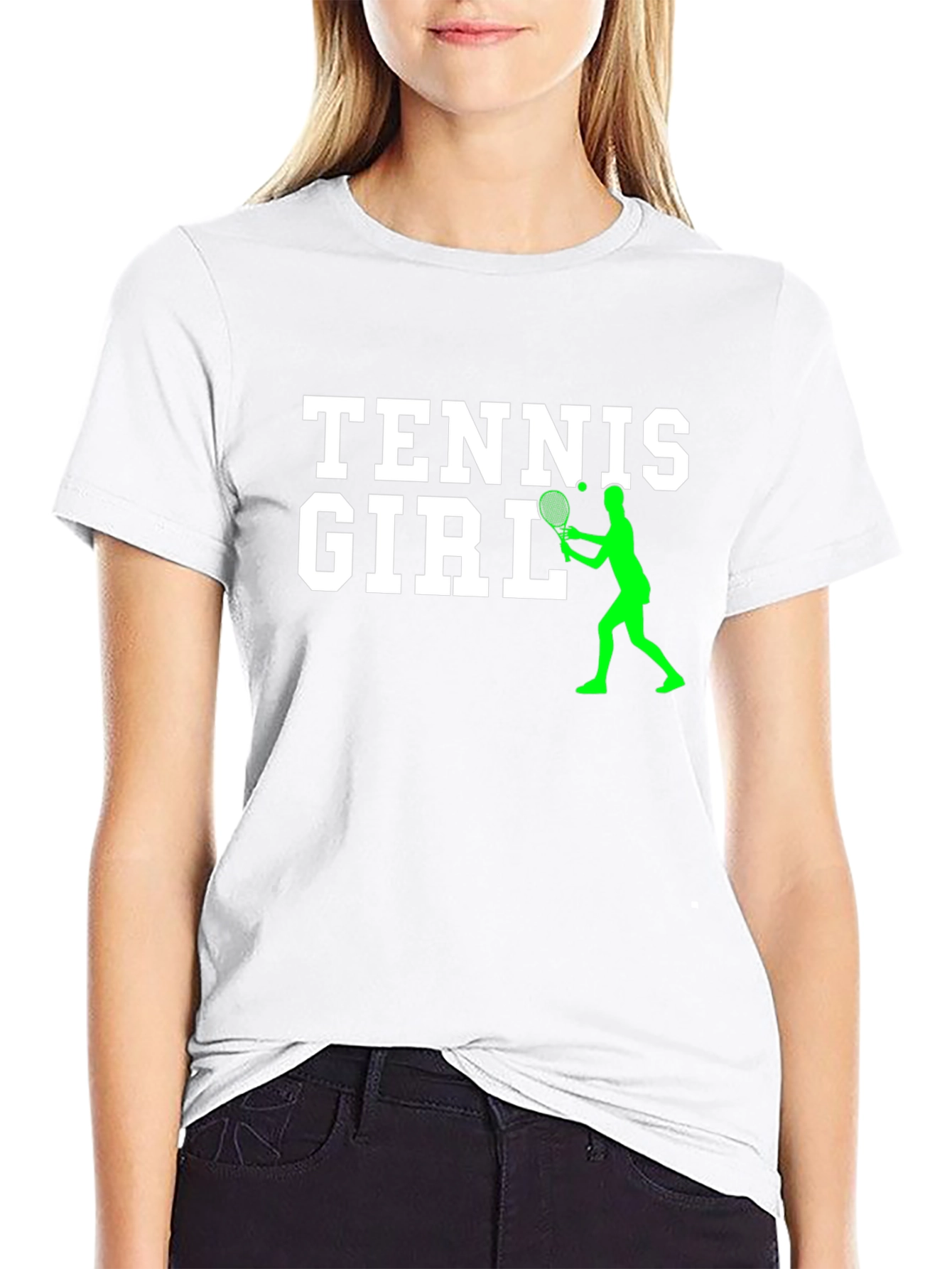 Camiseta Negra Tennis Girl
