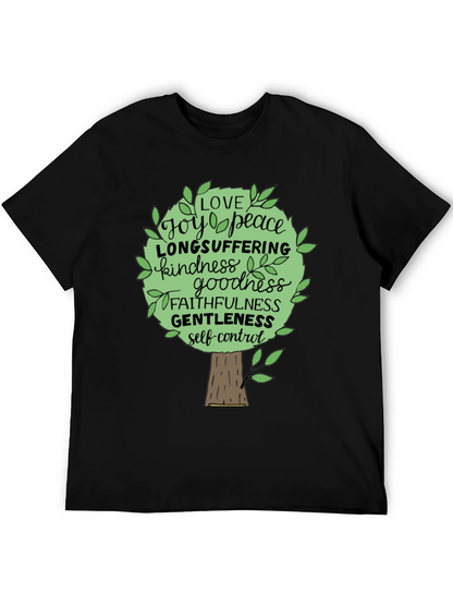 Camiseta Negra Árbol de Frutos del Espíritu