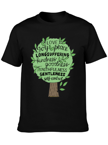 Camiseta Negra Árbol de Frutos del Espíritu