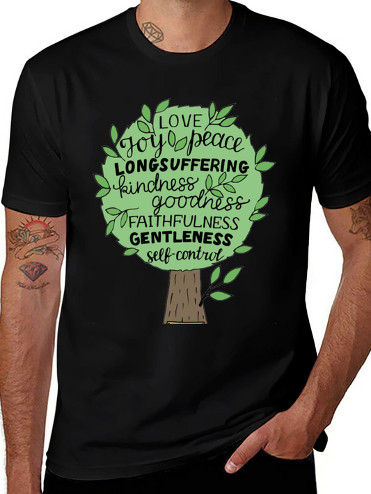 Camiseta Negra Árbol de Frutos del Espíritu