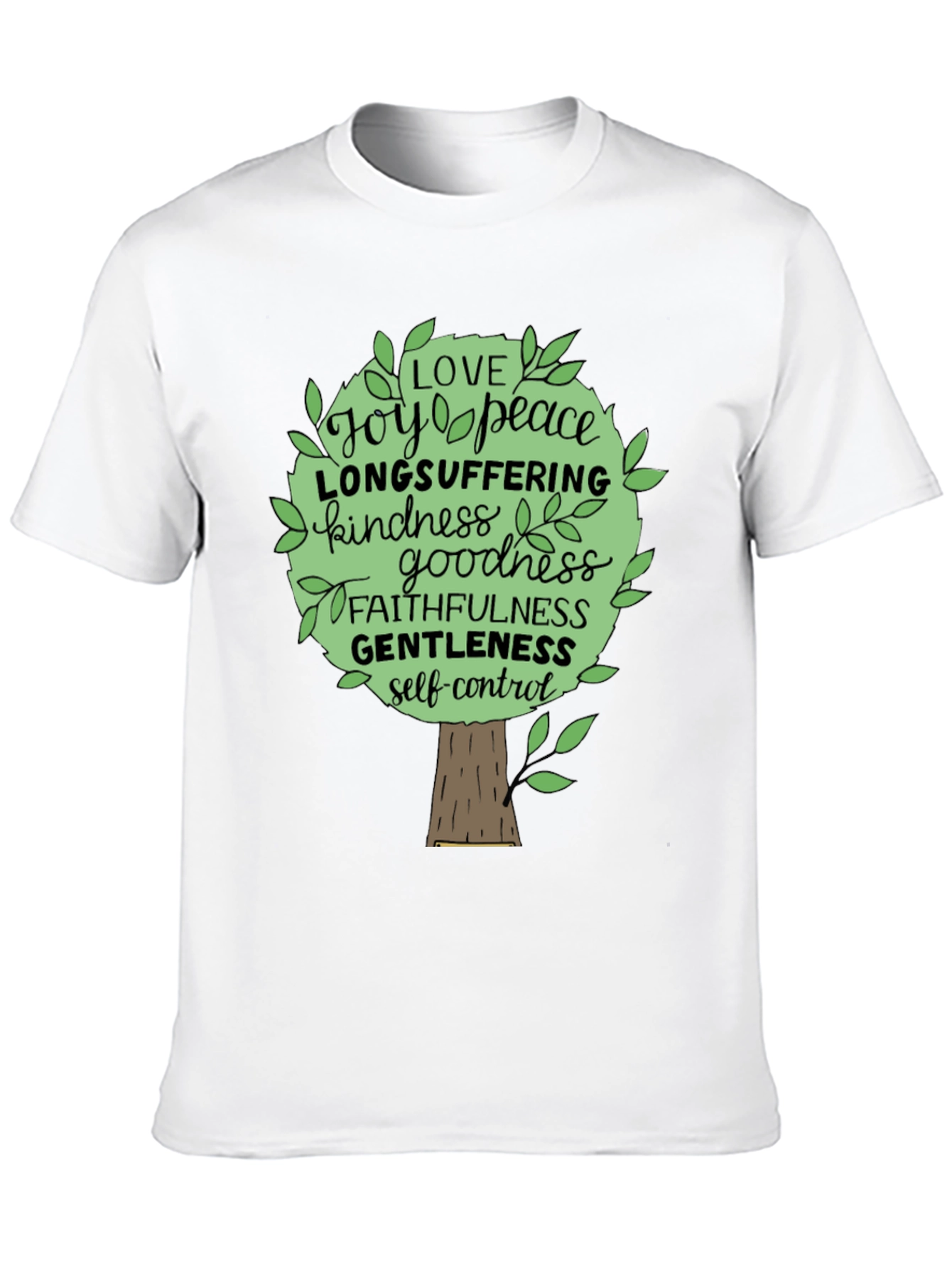 Camiseta Negra Árbol de Frutos del Espíritu