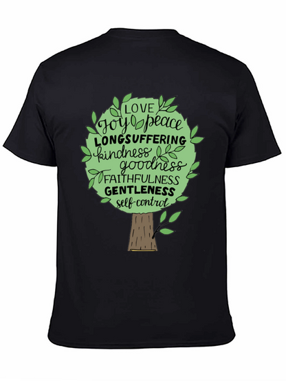 Camiseta Negra Árbol de Frutos del Espíritu