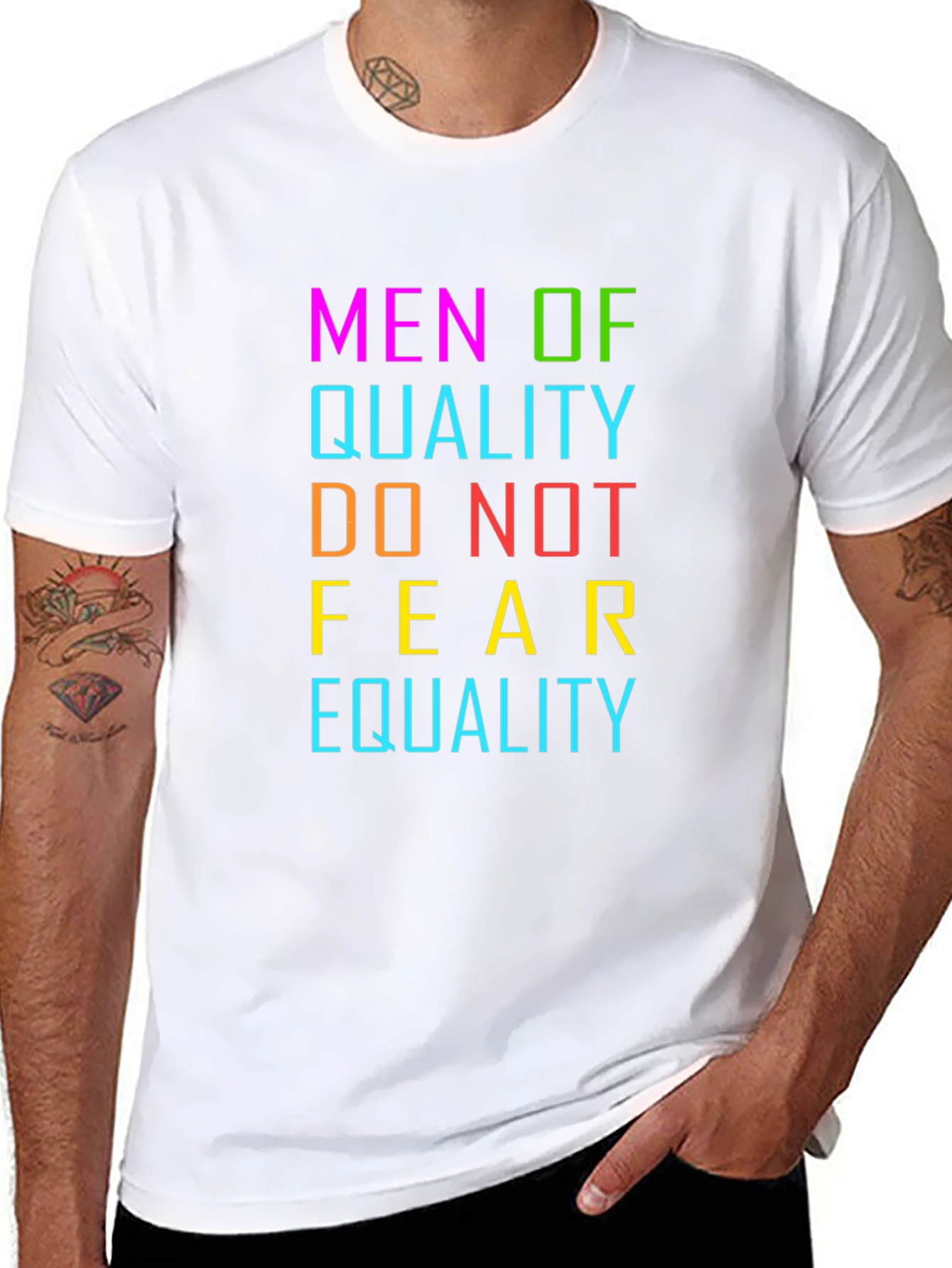 Camiseta Negra Hombres de Calidad