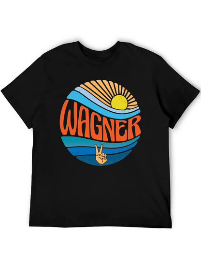 Camiseta Negra Wagner Estilo Retro Sunset