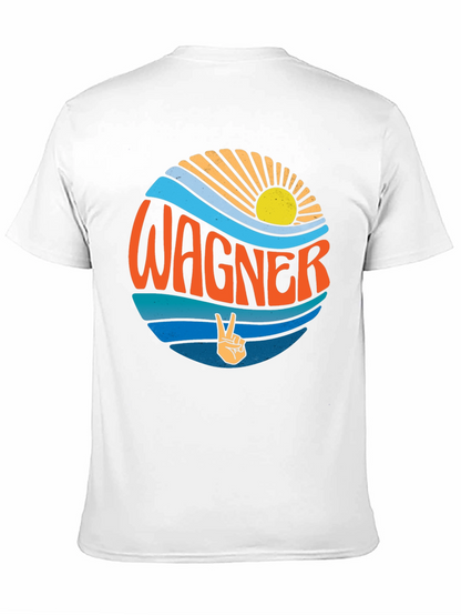 Camiseta Negra Wagner Estilo Retro Sunset