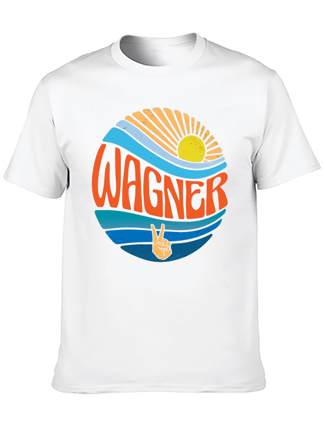 Camiseta Negra Wagner Estilo Retro Sunset