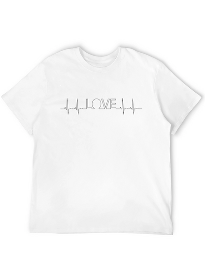 Camiseta Negra Love Ritmo Cardíaco