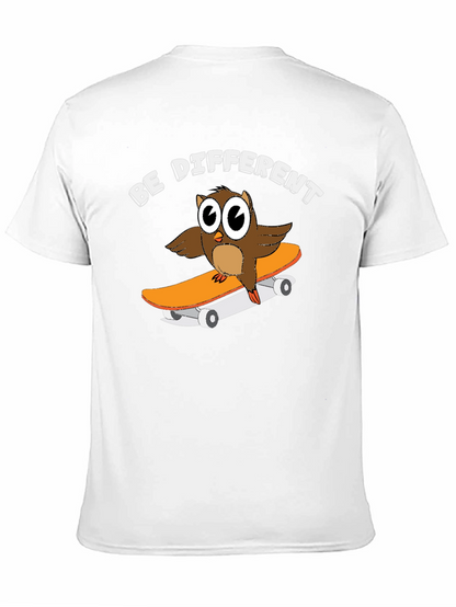 Camiseta Negra con Búho Skater Sé Diferente