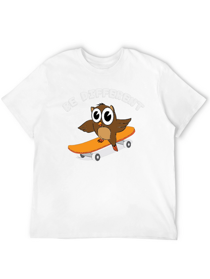Camiseta Negra con Búho Skater Sé Diferente
