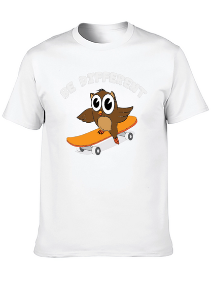 Camiseta Negra con Búho Skater Sé Diferente