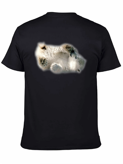 Camiseta Negra con Diseño de Oso Polar Dormilón