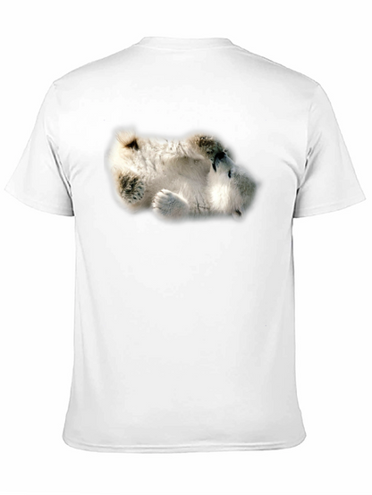 Camiseta Negra con Diseño de Oso Polar Dormilón
