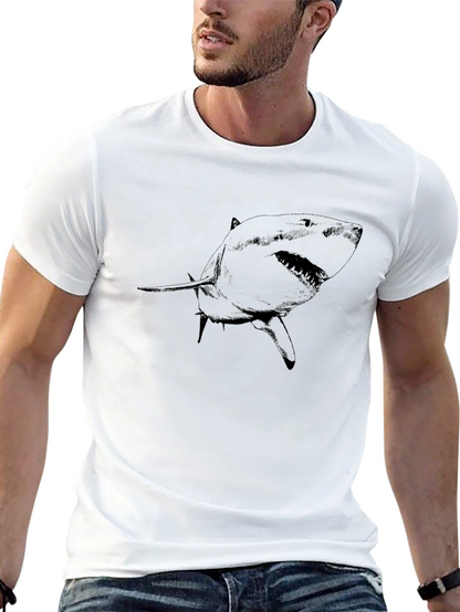 Camiseta Negra con Diseño de Tiburón