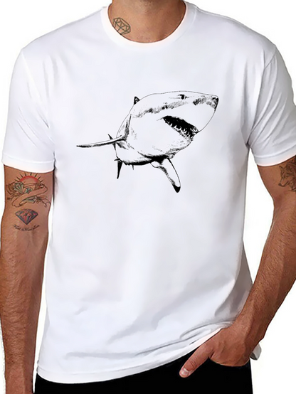 Camiseta Negra con Diseño de Tiburón