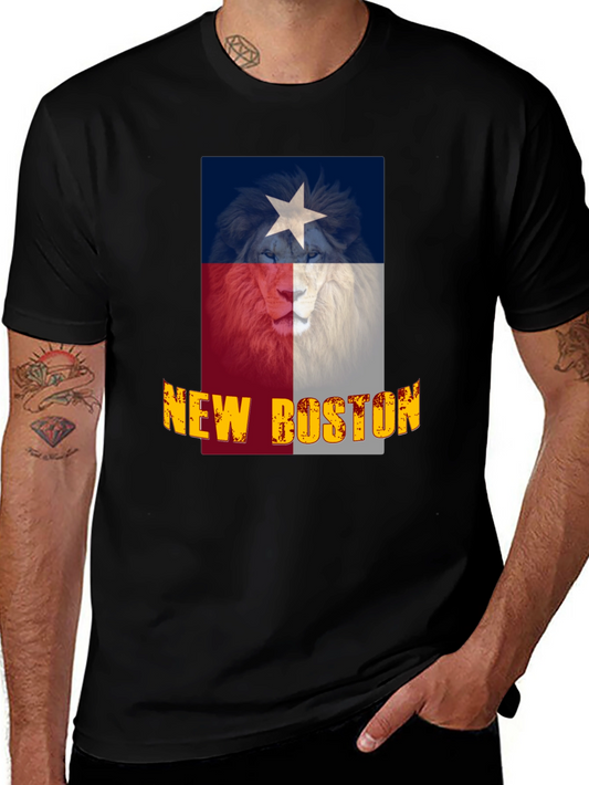 Camiseta Negra Texas New Boston León