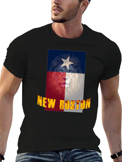Camiseta Negra Texas New Boston León