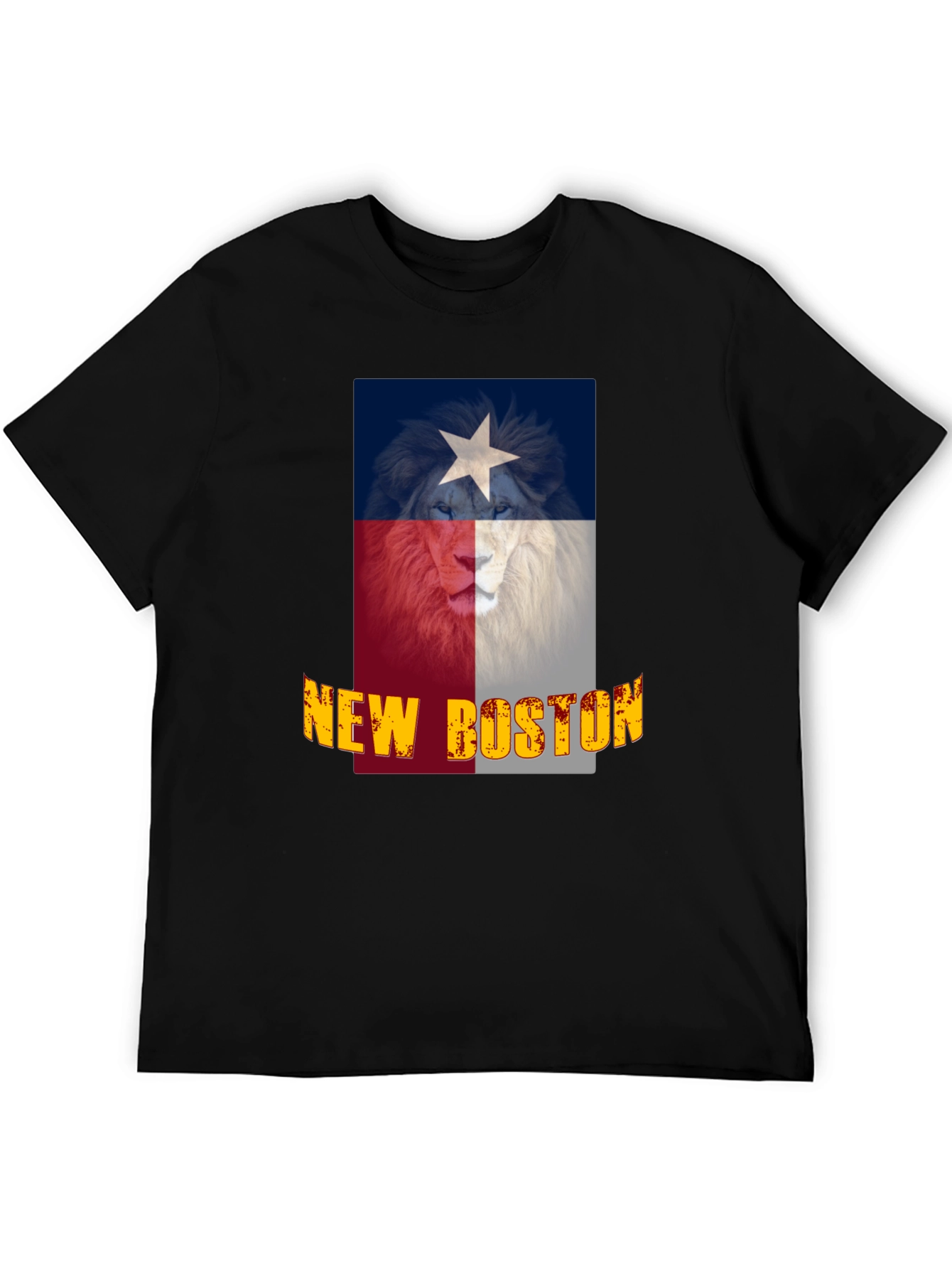 Camiseta Negra Texas New Boston León