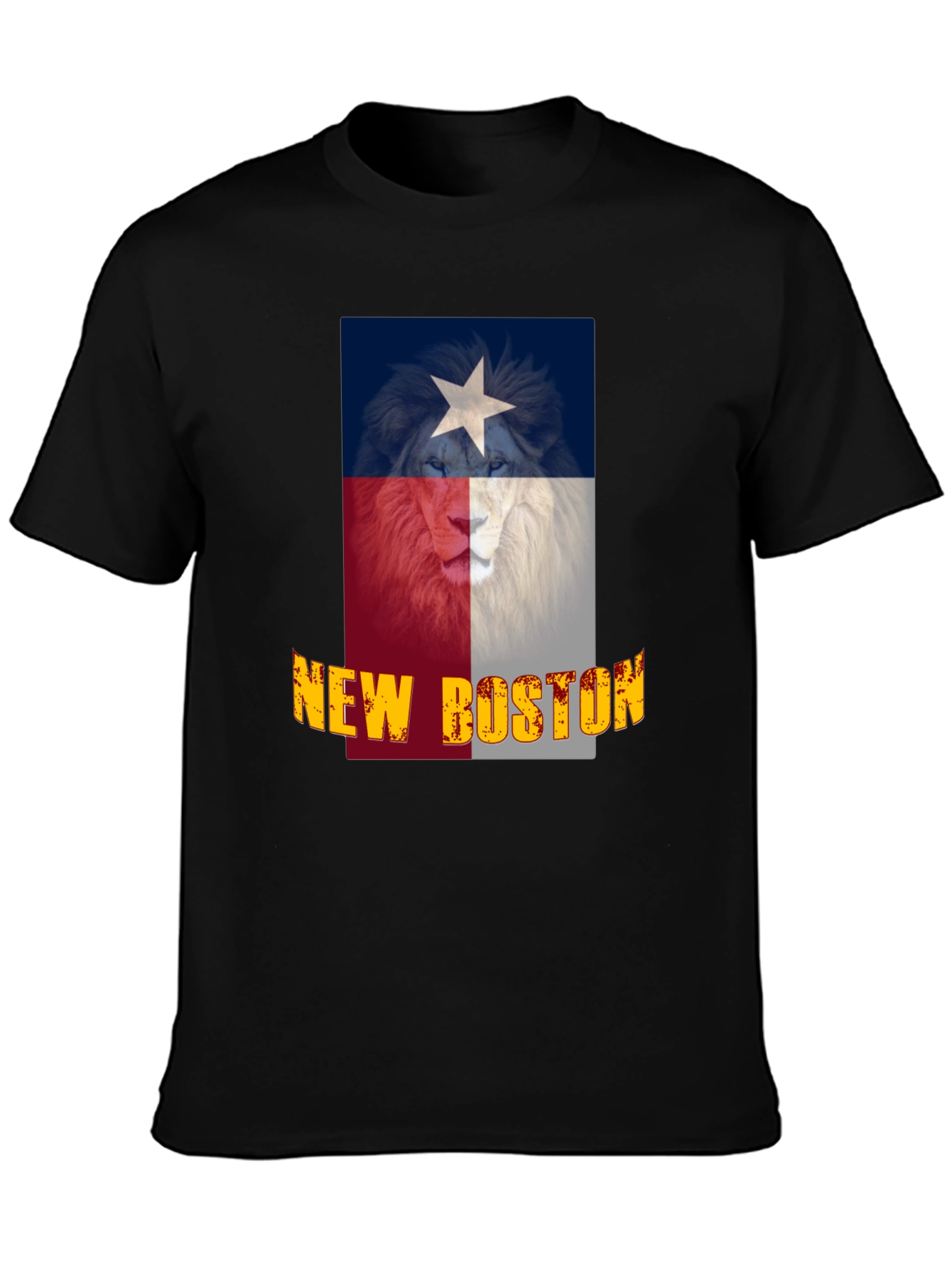 Camiseta Negra Texas New Boston León