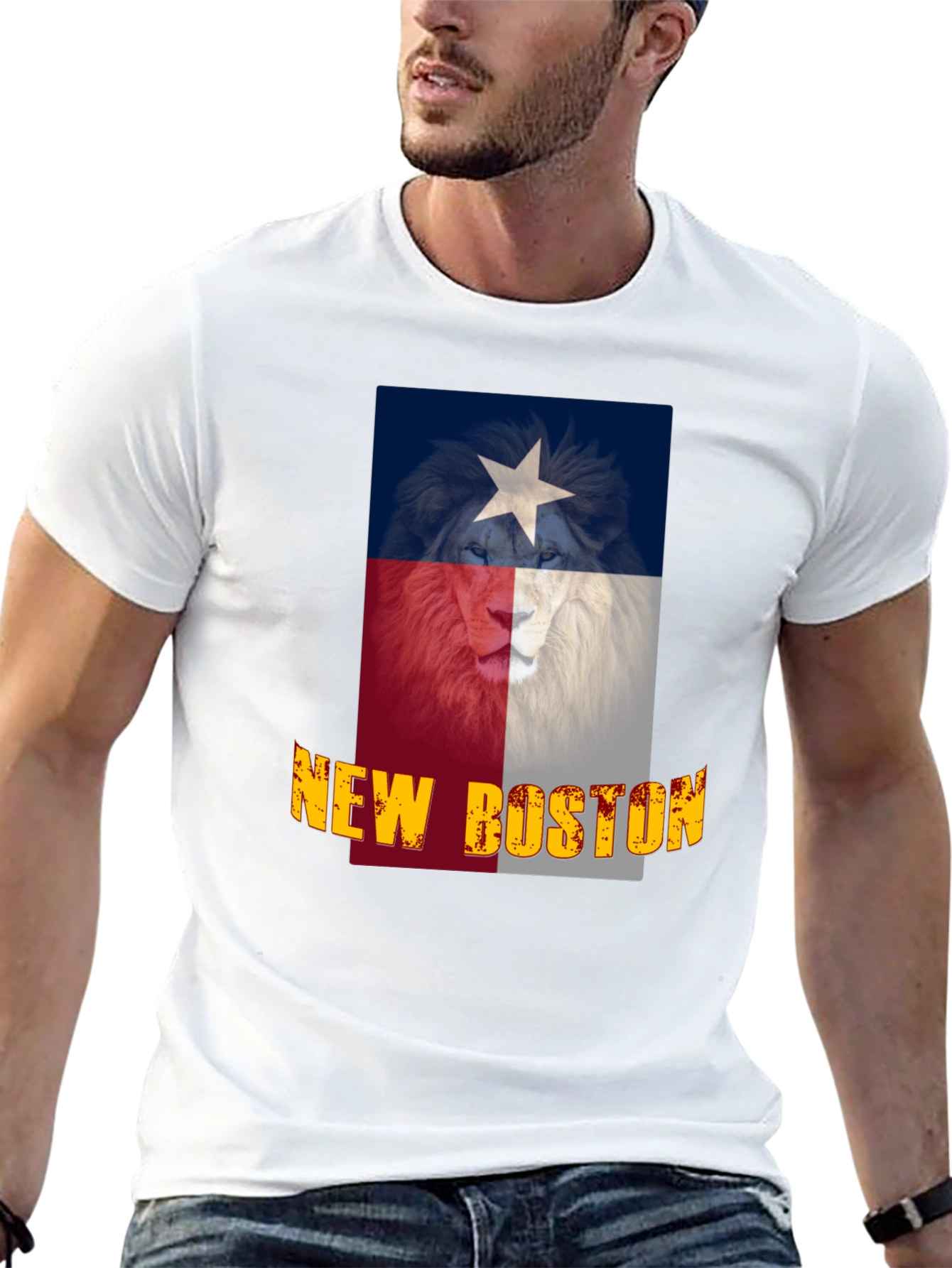 Camiseta Negra Texas New Boston León