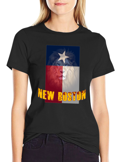 Camiseta Negra Texas New Boston León