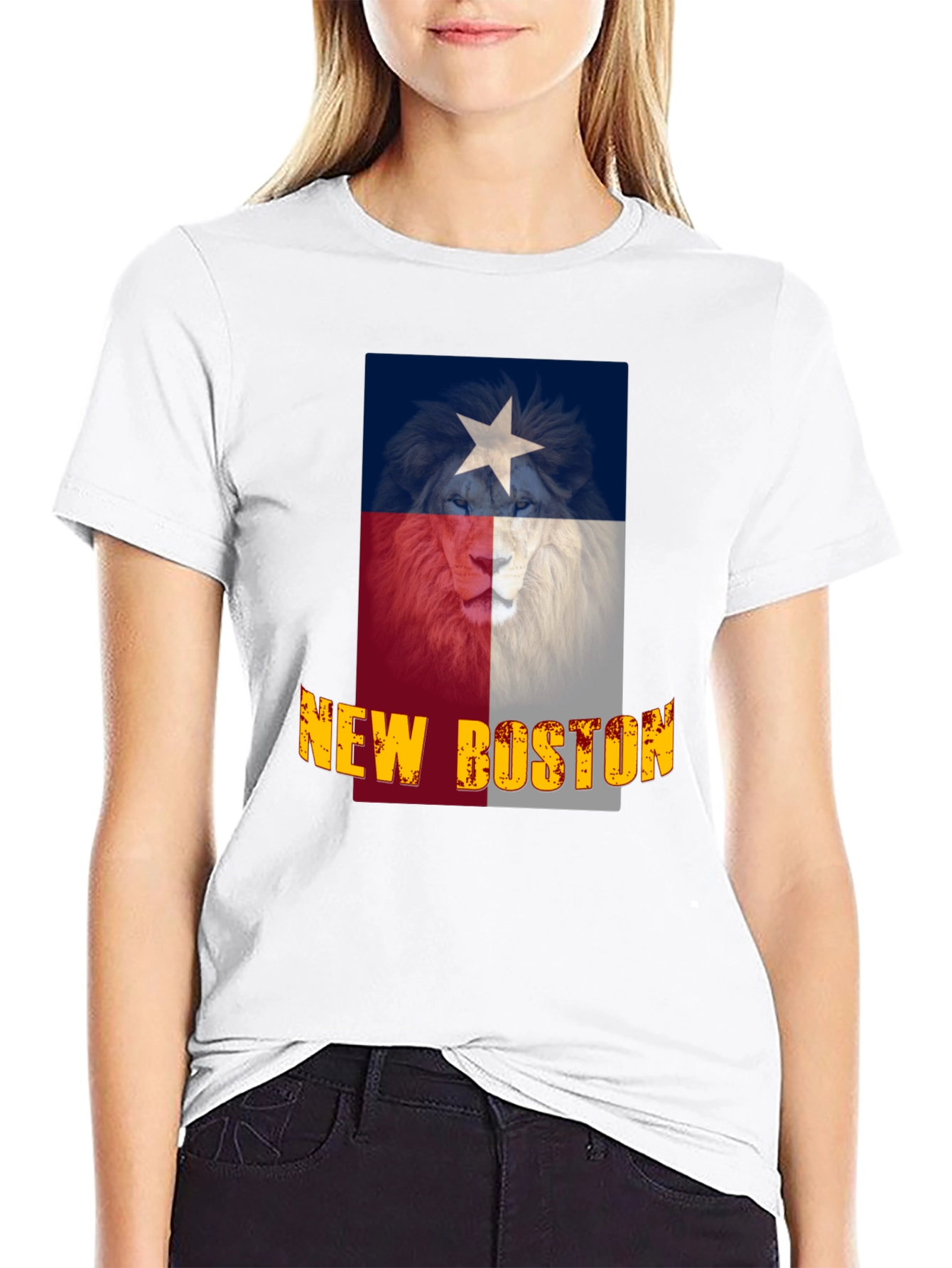 Camiseta Negra Texas New Boston León