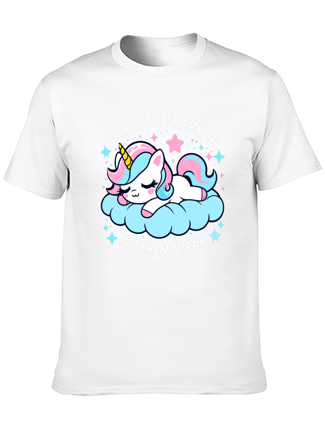 Camiseta Negra Unicornio Brillante