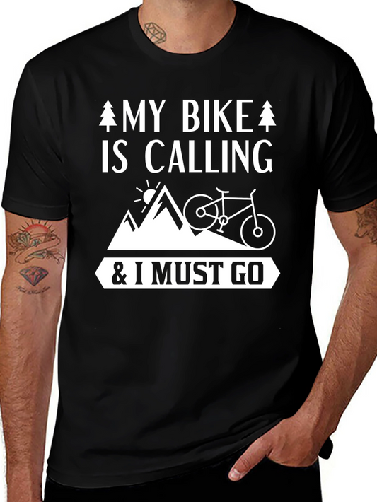 Camiseta Negra Mi Bicicleta Llama