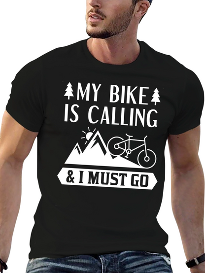 Camiseta Negra Mi Bicicleta Llama