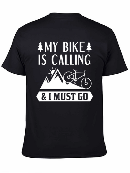Camiseta Negra Mi Bicicleta Llama