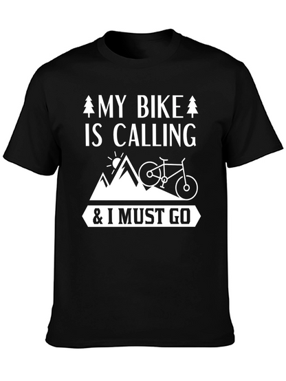 Camiseta Negra Mi Bicicleta Llama
