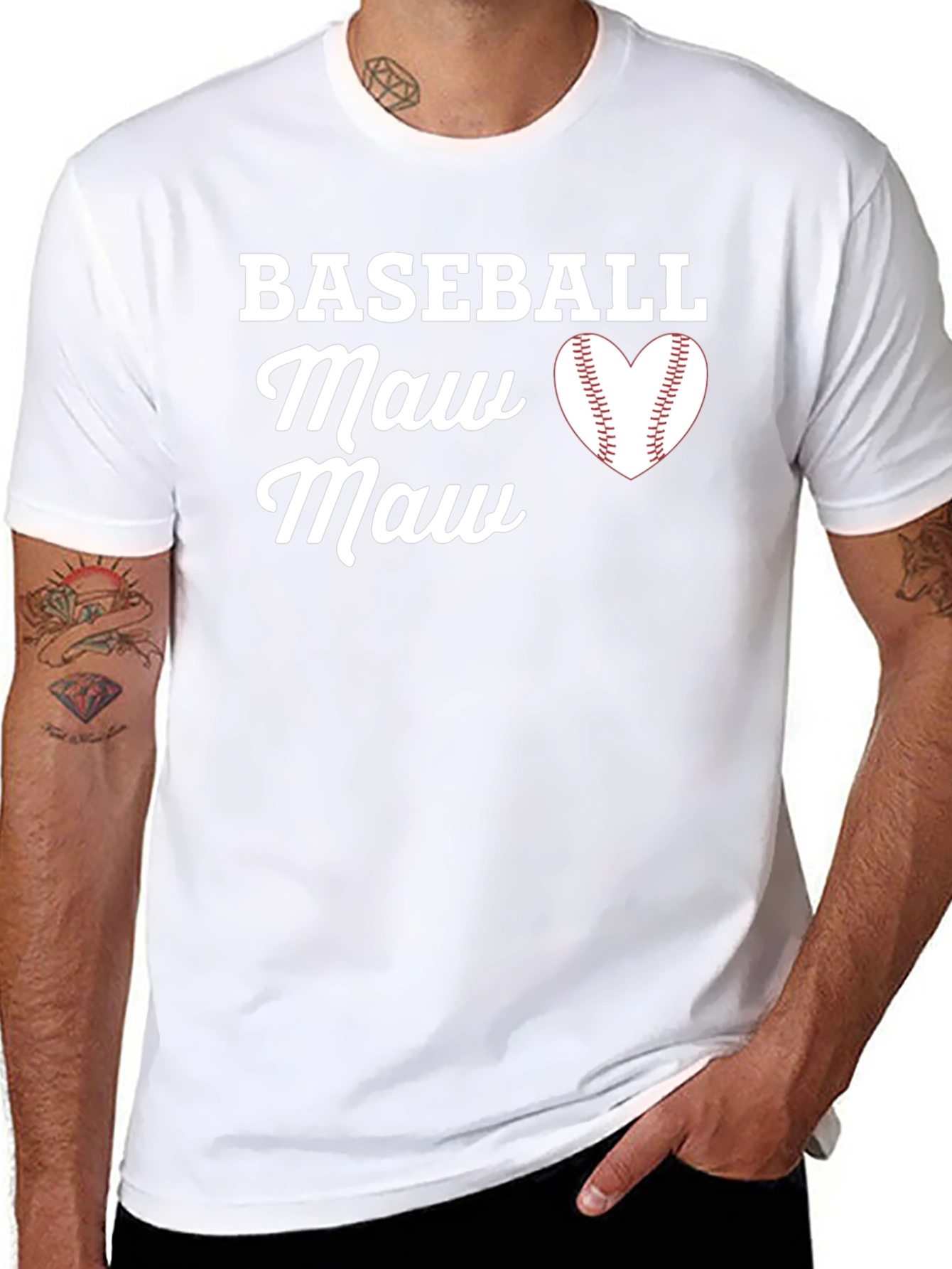 Camiseta Negra Baseball Maw Maw